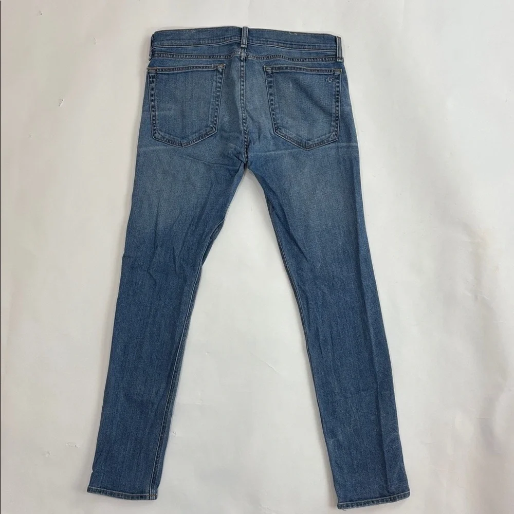 Rag & Bone The Dre Armitage Classic Skinny Leg Blue Jeans
